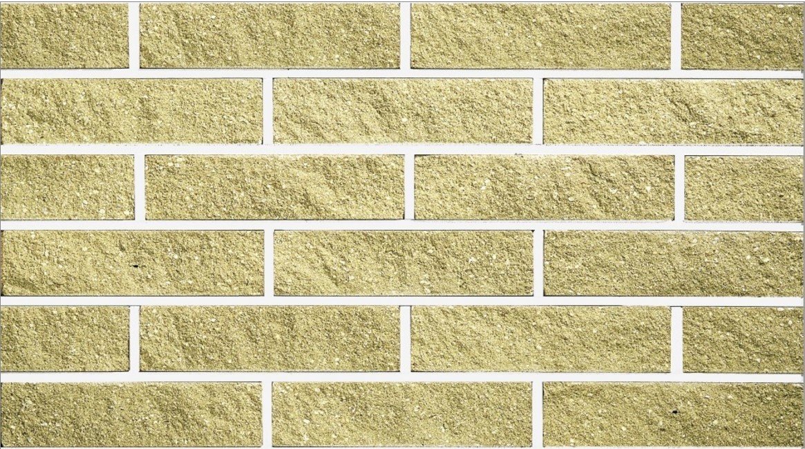 Фасадная плитка под кирпич LAND BRICK желтая колотая